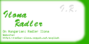 ilona radler business card